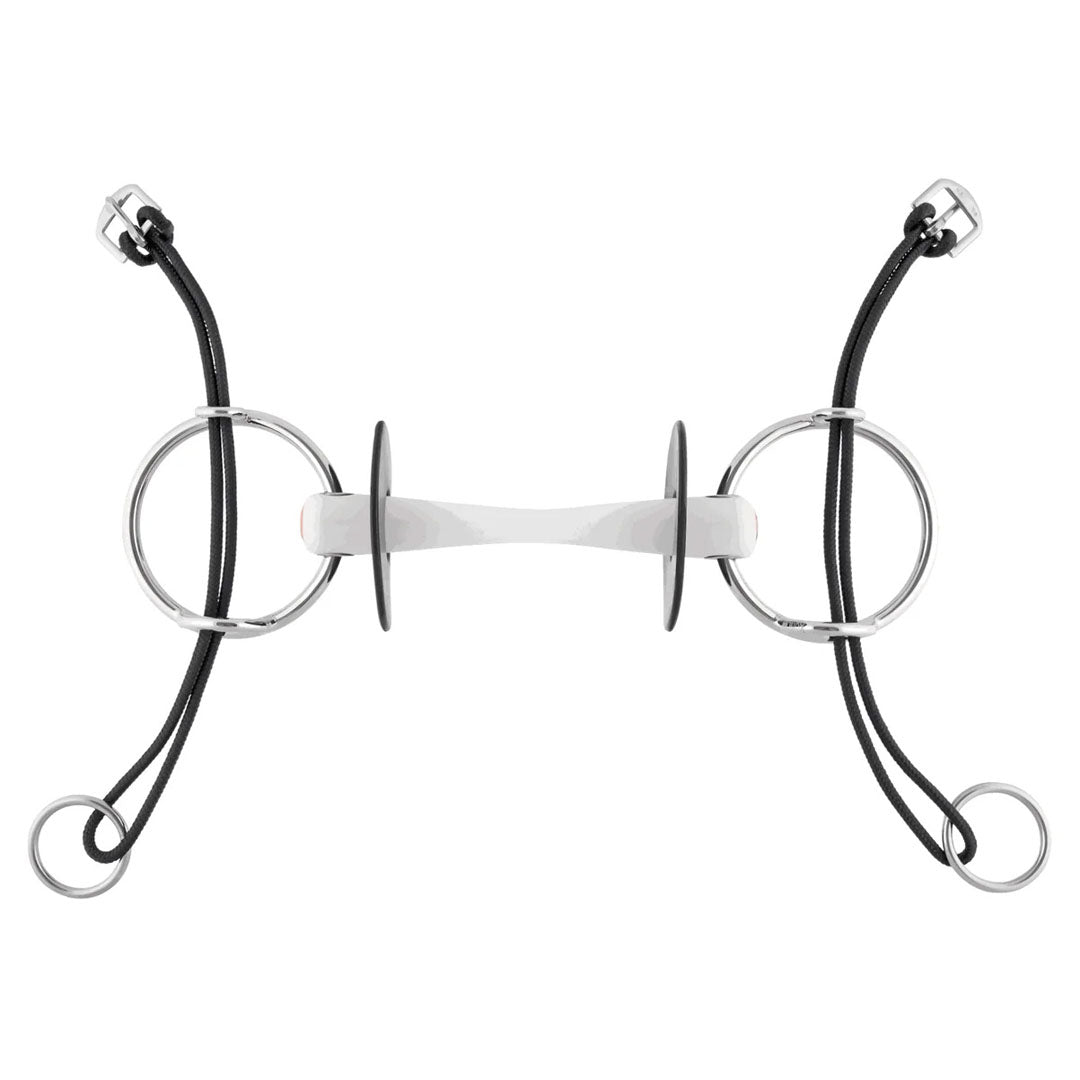 Herm Sprenger Nathe Gag Bit, Flexible Mullen Mouth And Hs Gag Straps 5 1/2"