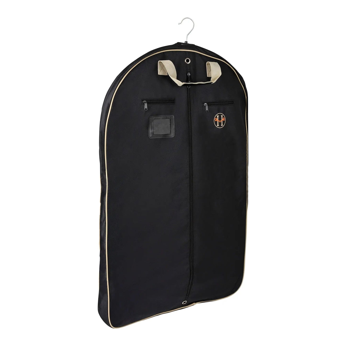 Huntley Equestrian Deluxe Black Travel Carry On Garment Bag with Accessories Zipper Cover for Travel, Business, Horse Shows