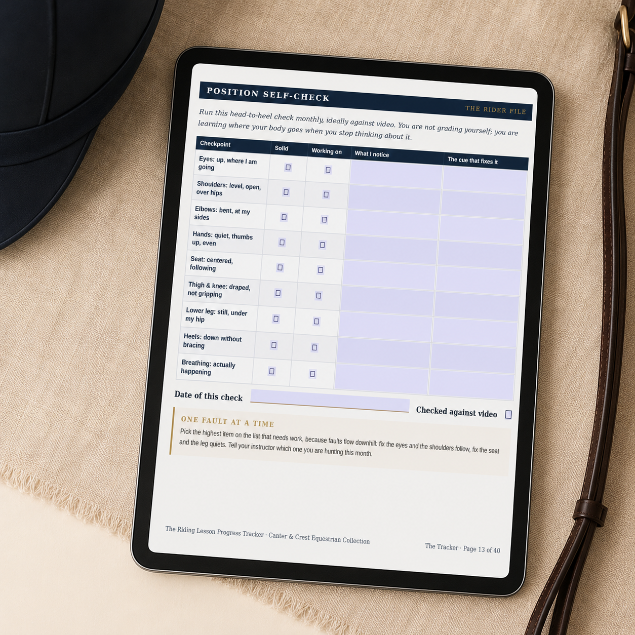 Riding Lesson Progress Tracker