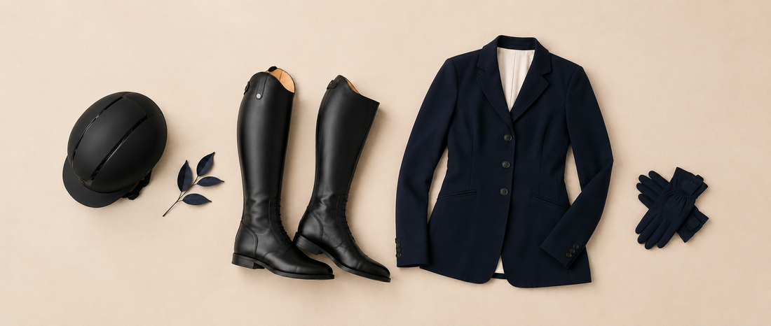 Leather tack and tall riding boots