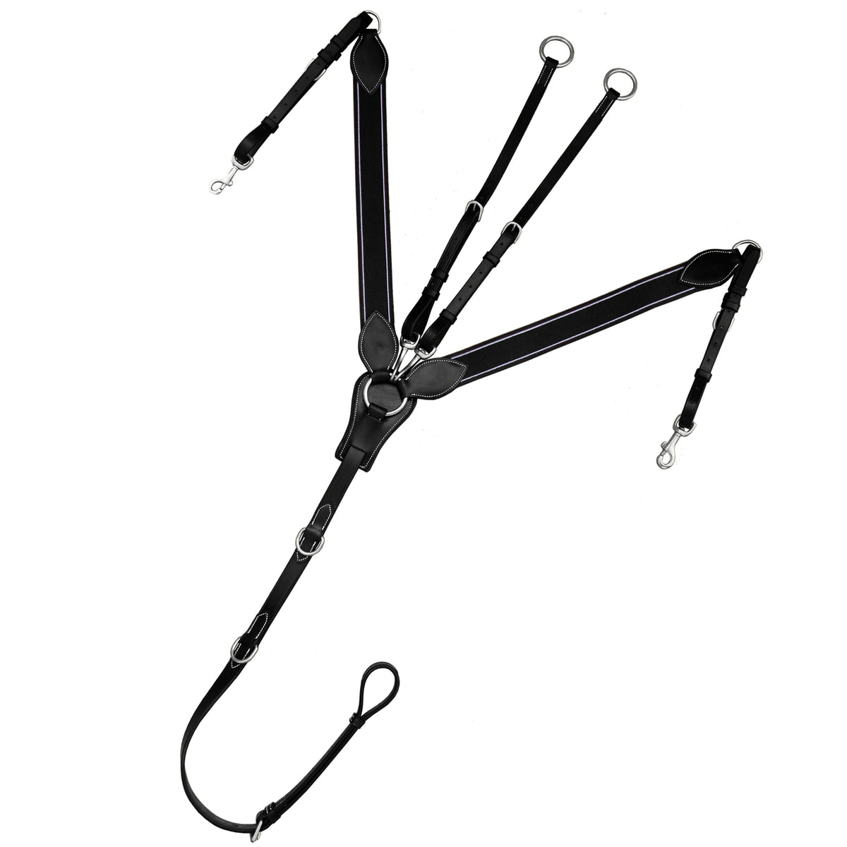 ExionPro Wide Elastic 3 Point Breastplate in Black