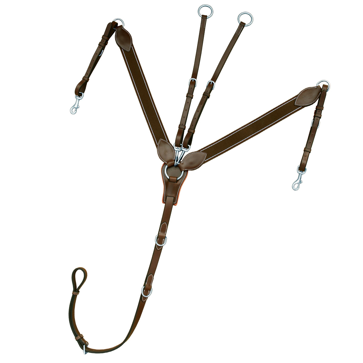 ExionPro Wide Elastic 3 Point Breastplate in Conker (Tan Brown)