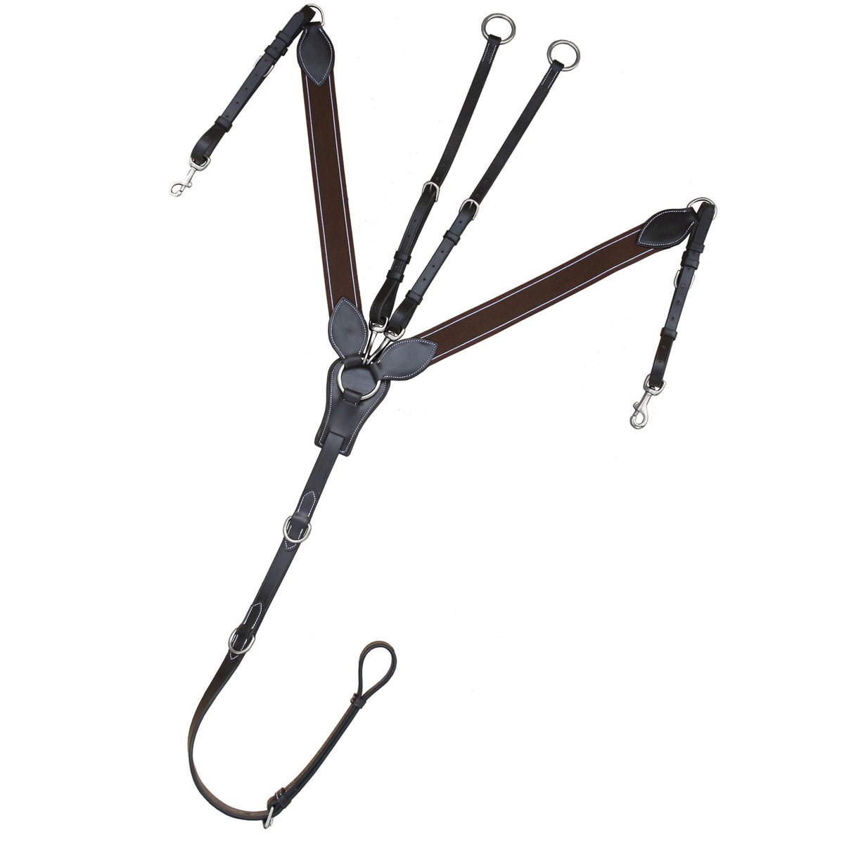 ExionPro Wide Elastic 3 Point Breastplate in Havana (Choco Brown)