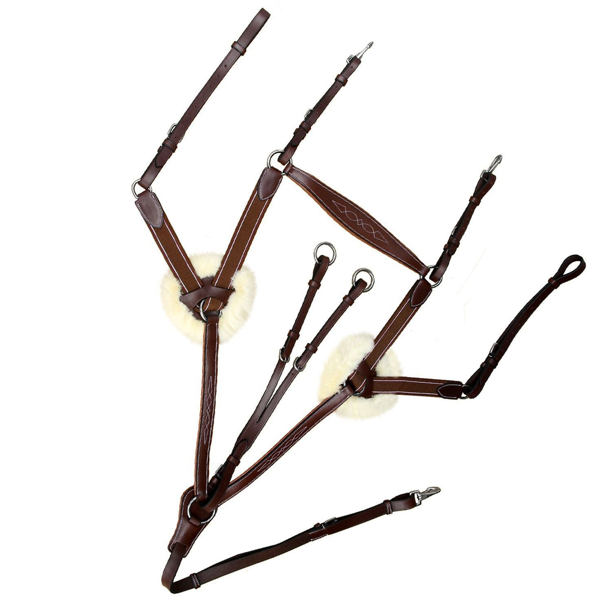 ExionPro 5 Point Breastplate in Oak Brown (Reddish Brown)