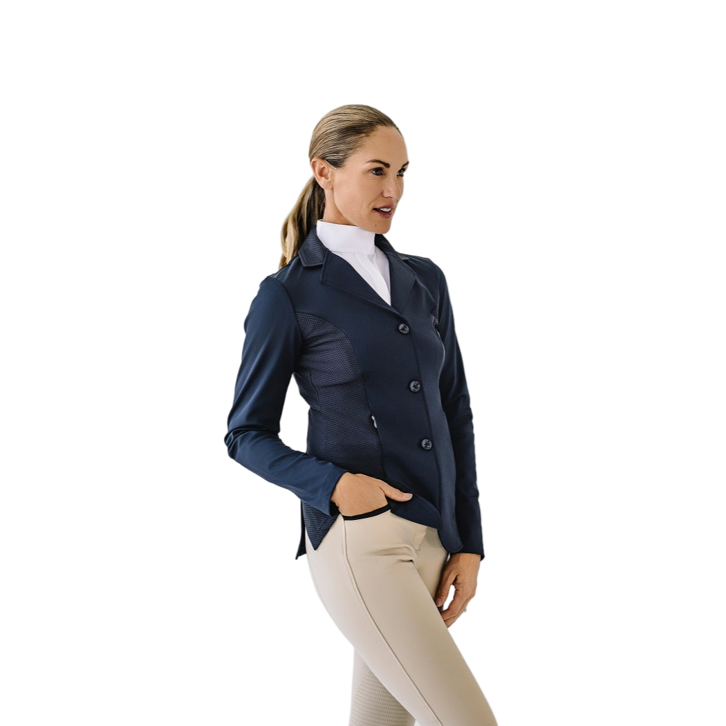 Mesh Hybrid Show Coat - Black