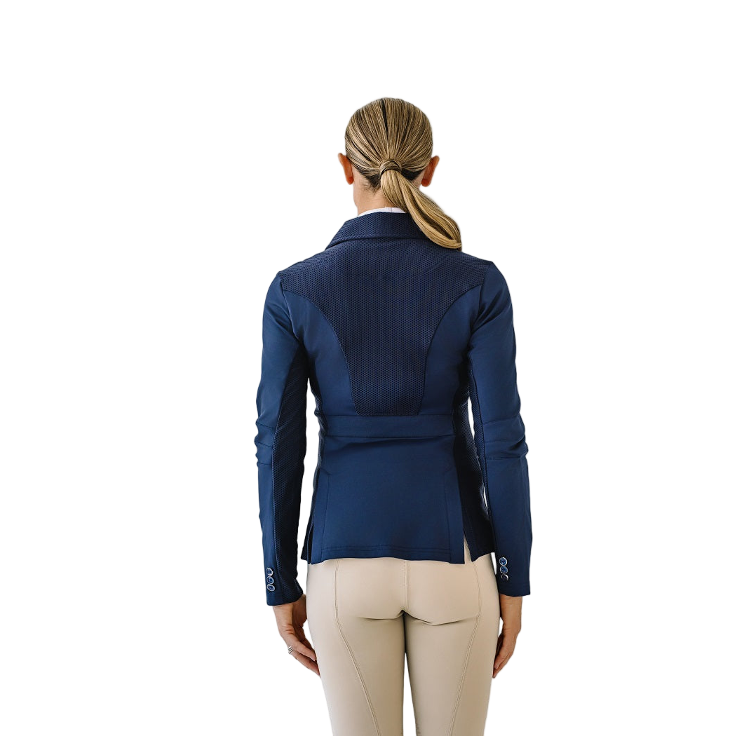 Mesh Hybrid Show Coat - Navy