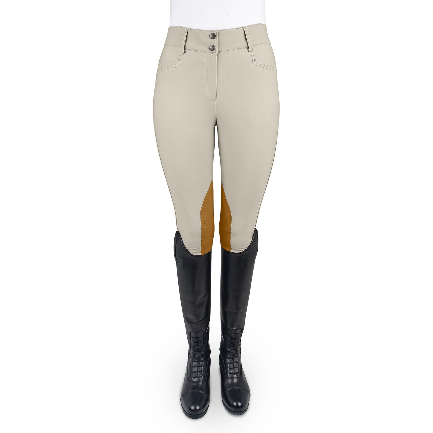 Women's Dynamic Hunter Knee Patch Breech - Show Tan