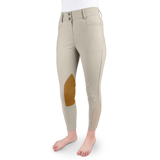 Women's Dynamic Hunter Knee Patch Breech - Show Tan