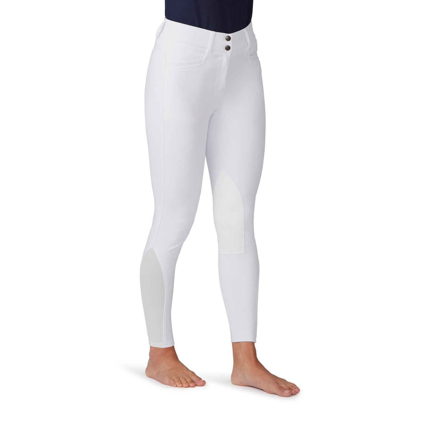 Women's Dynamic Hunter Knee Patch Breech - White