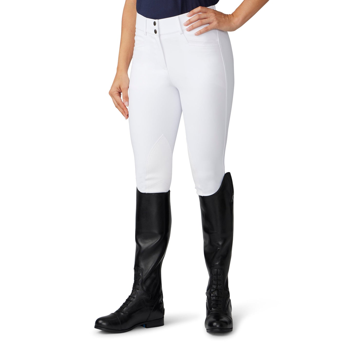 Women's Dynamic Hunter Knee Patch Breech - White