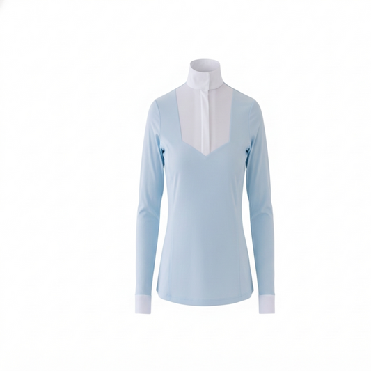 Bib Front Show Shirt - Light Blue