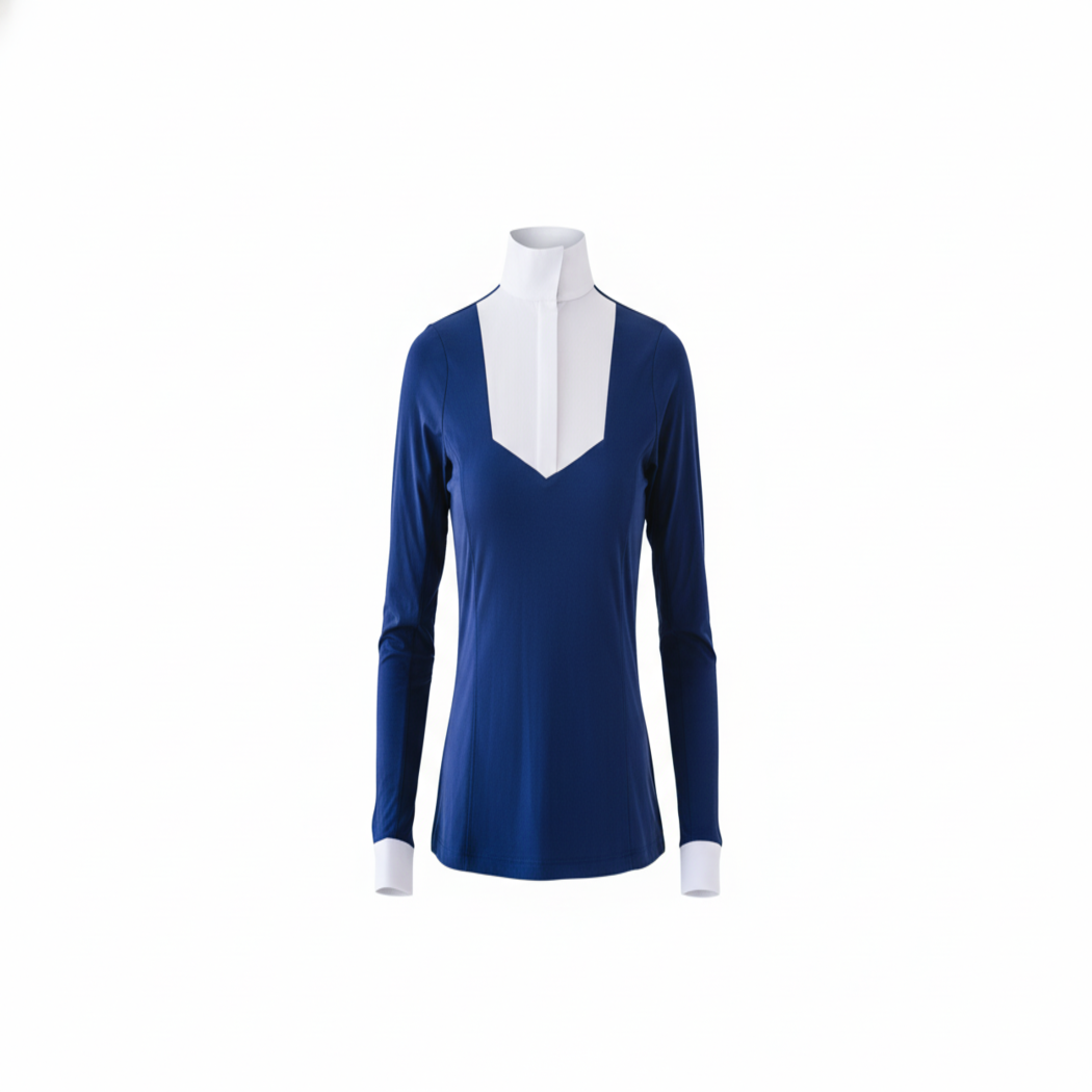 Bib Front Show Shirt - Navy