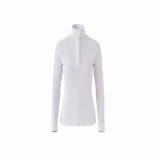 Bib Front Show Shirt - White
