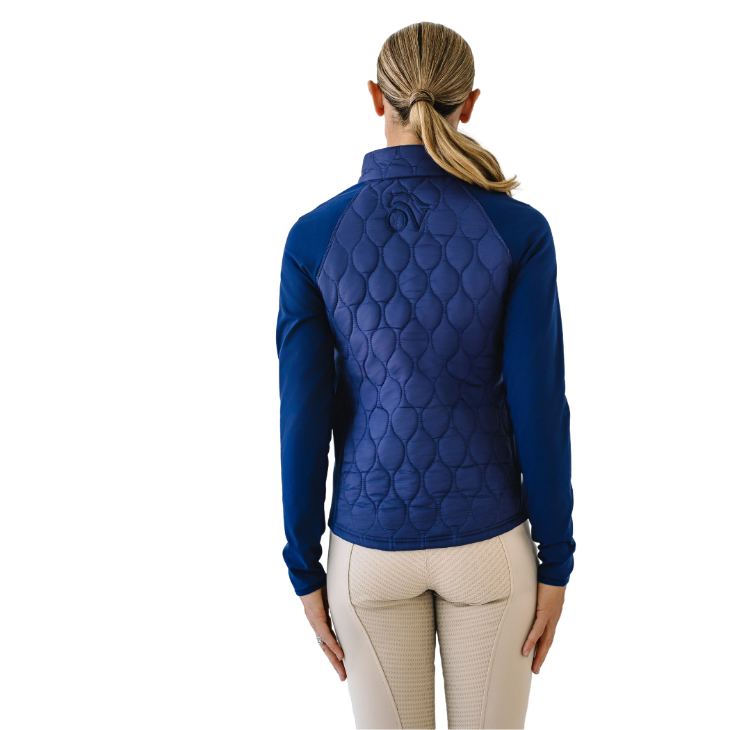 Quilted Hybrid Puffer Jacket - Navy