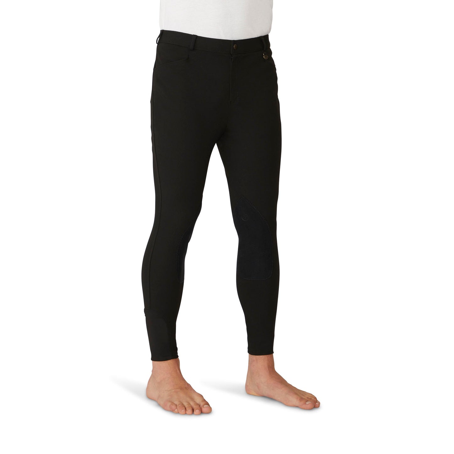 Men's EuroWeave DX Suede Knee Patch Breech - Black