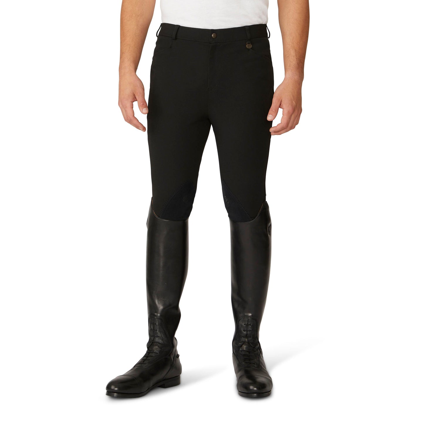 Men's EuroWeave DX Suede Knee Patch Breech - Black