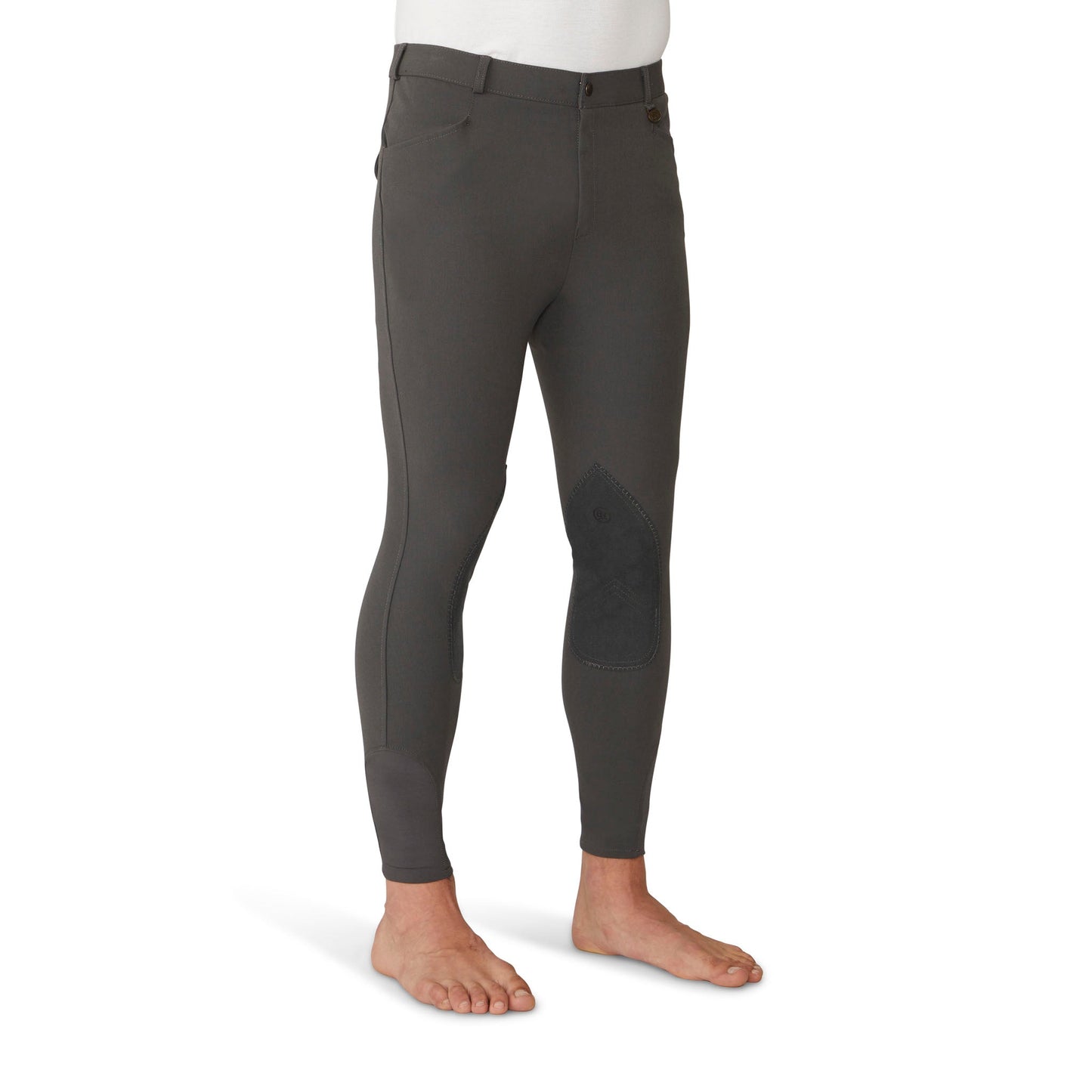 Men's EuroWeave DX Suede Knee Patch Breech - Charcoal