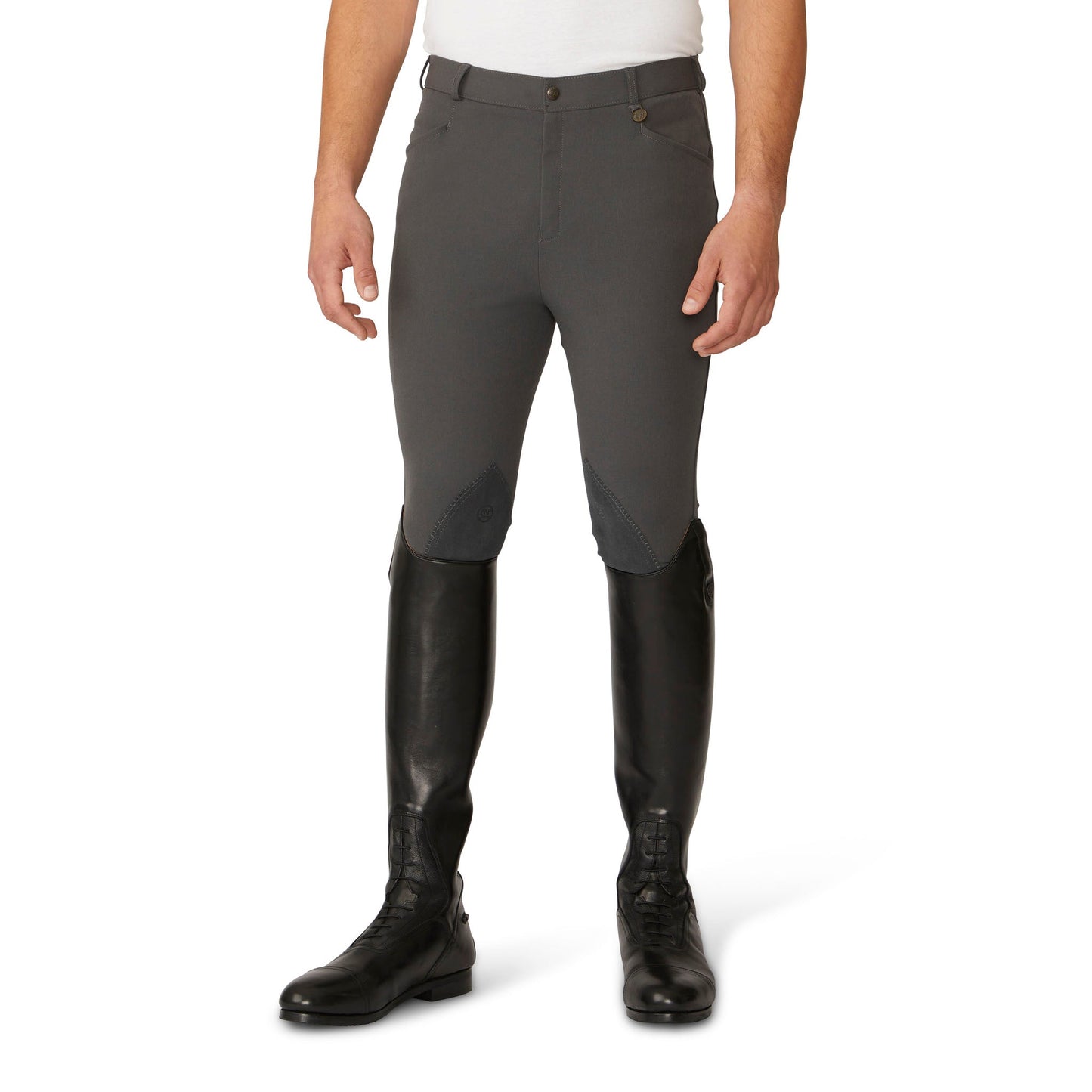 Men's EuroWeave DX Suede Knee Patch Breech - Charcoal