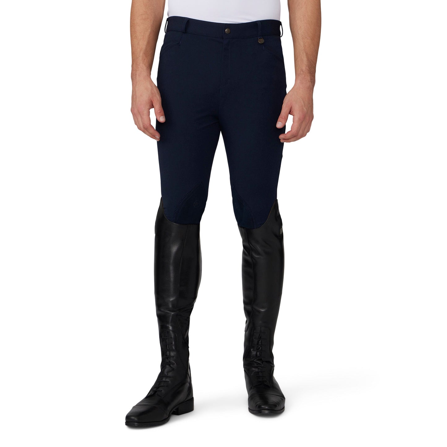 Men's EuroWeave DX Suede Knee Patch Breech - Navy