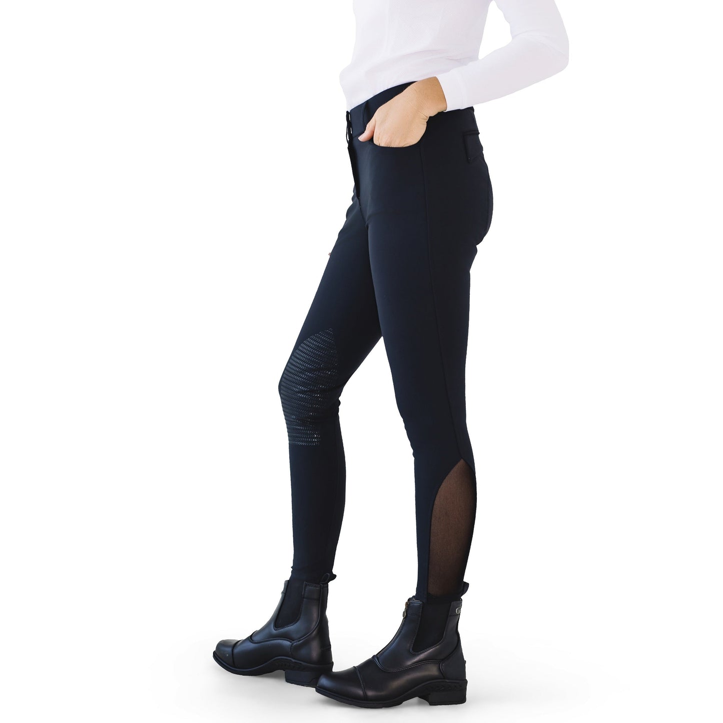 Women's Dynamic Knee Patch Breech - Black