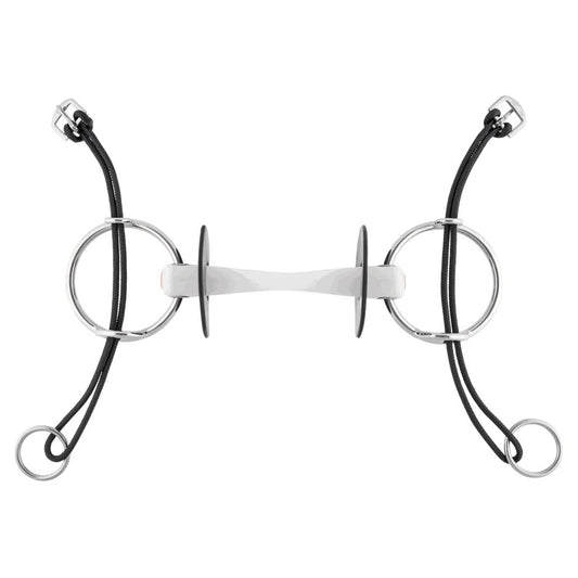 Herm Sprenger Nathe Gag Bit, Flexible Mullen Mouth And Hs Gag Straps 5 1/2"