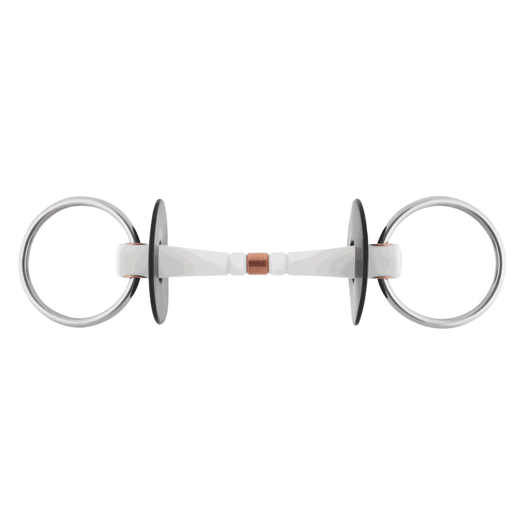 Herm Sprenger Nathe Loose Ring Snaffle, Flexible With Copper Middle Link 5 1/4"