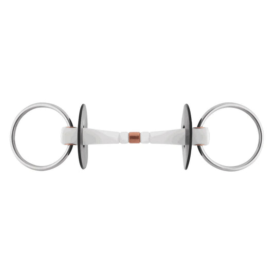 Herm Sprenger Nathe Loose Ring Snaffle, Flexible With Copper Middle Link 5 1/4"