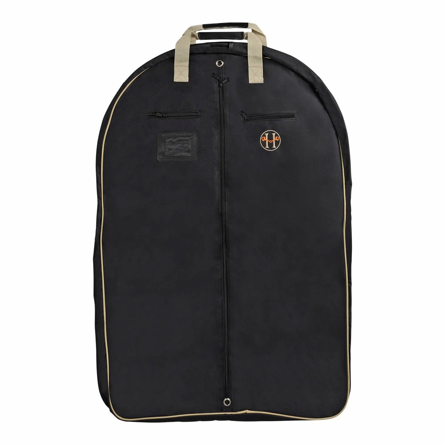 Huntley Equestrian Deluxe Black Travel Carry On Garment Bag with Accessories Zipper Cover for Travel, Business, Horse Shows