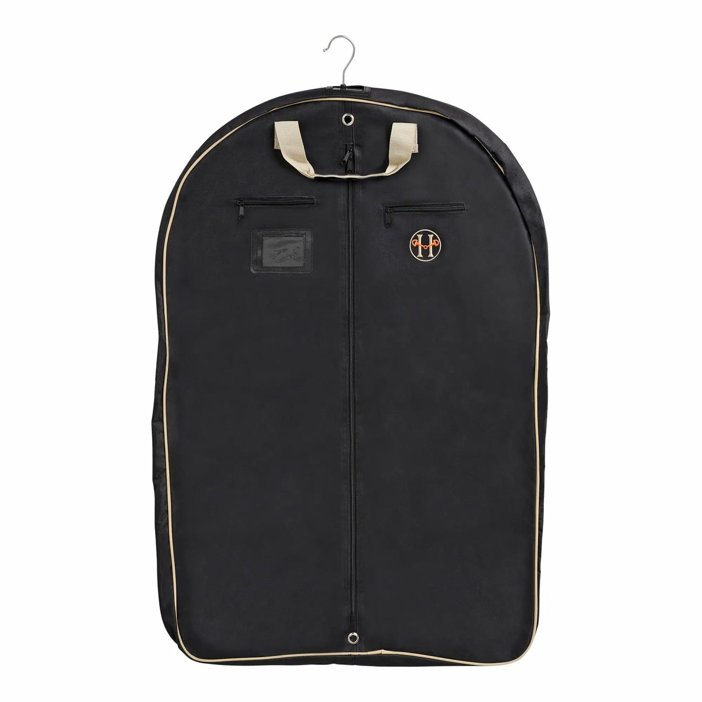 Huntley Equestrian Deluxe Black Travel Carry On Garment Bag with Accessories Zipper Cover for Travel, Business, Horse Shows