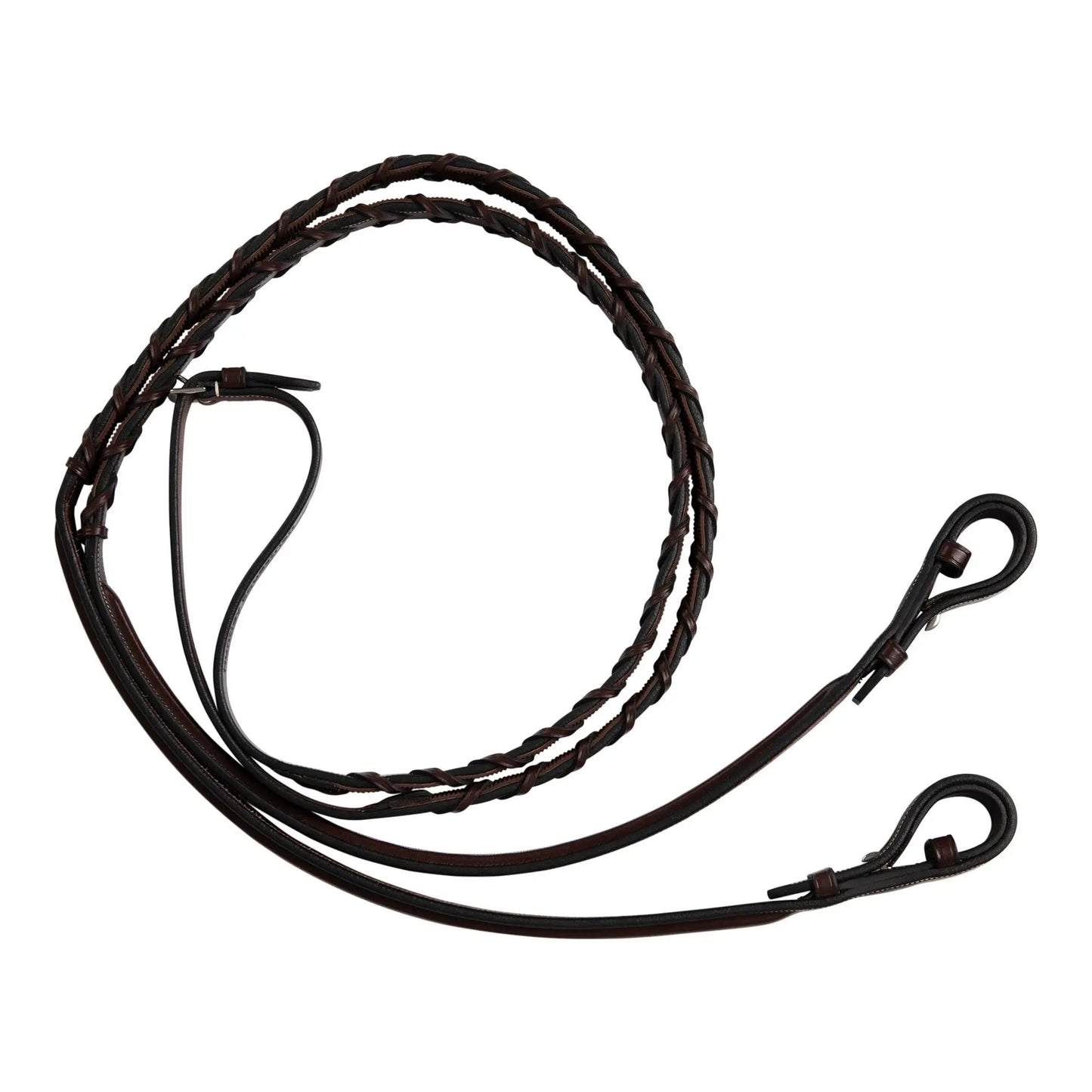 huntley rubber lined laced reins english riding reins enhanced grip leather