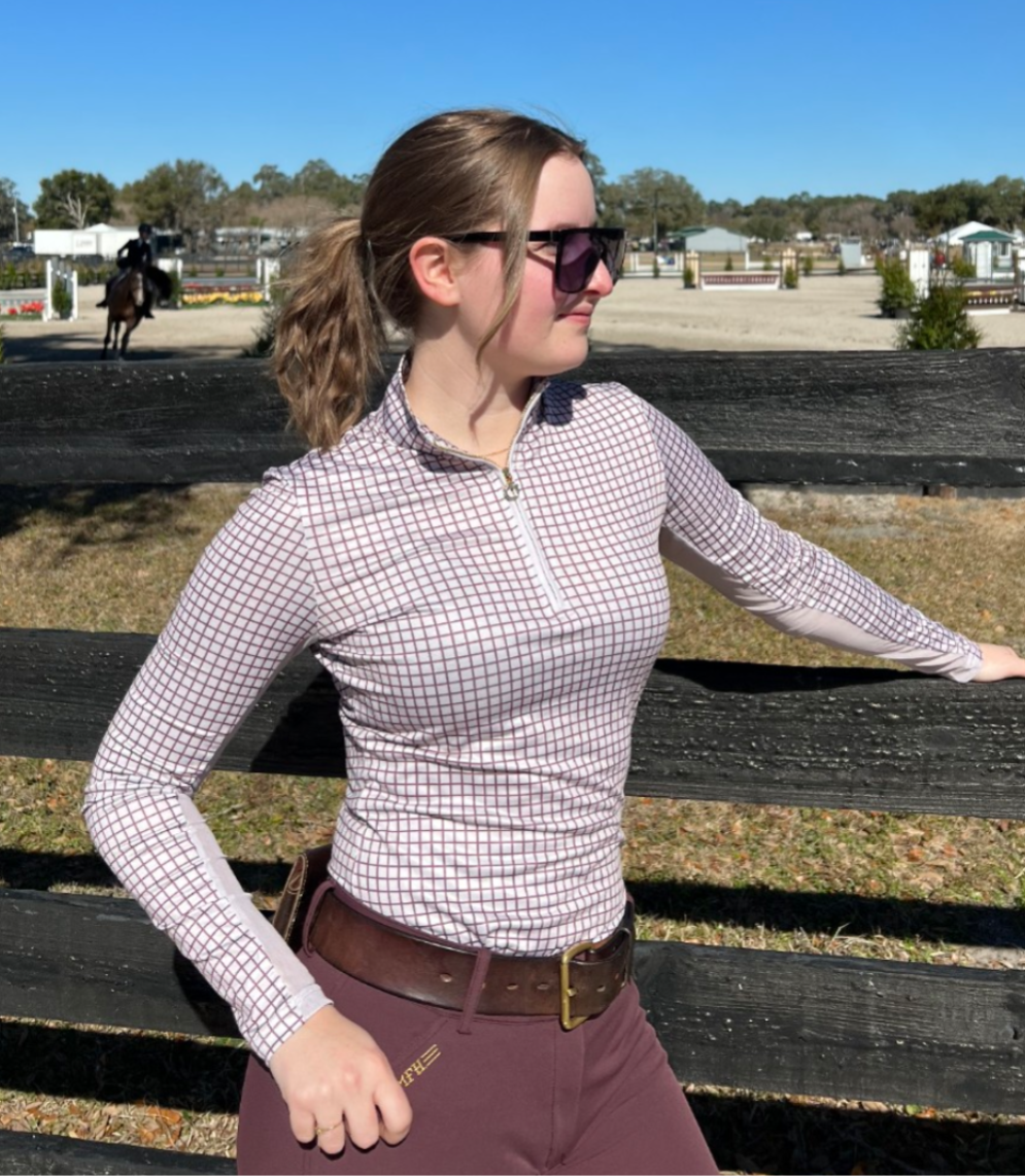 The Proper Fox Burgundy Plaid Sun Shirt
