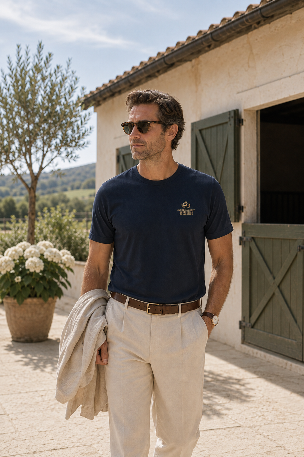 Men’s Equestrian Heritage Crest Tee