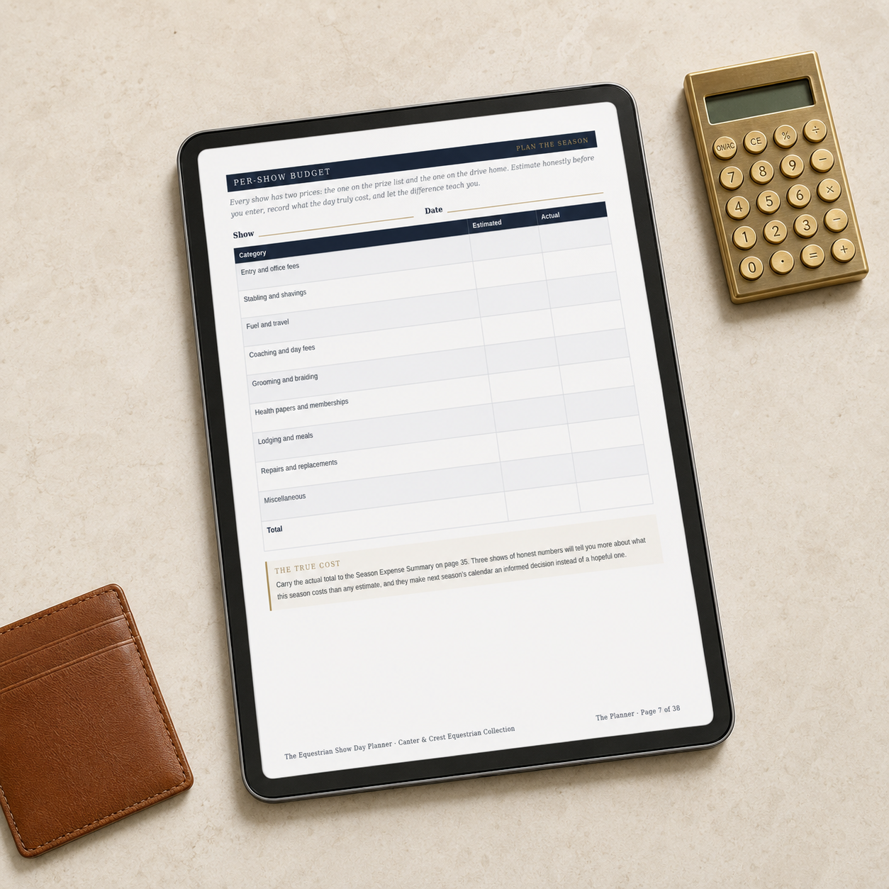 Equestrian Show Day Planner by Canter & Crest
