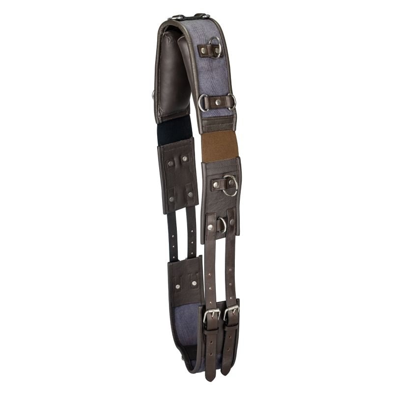 Leather Training Surcingle with Webbing