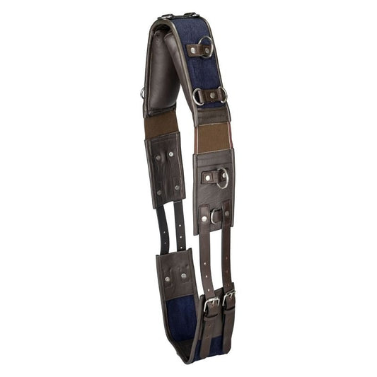 Leather Training Surcingle with Webbing
