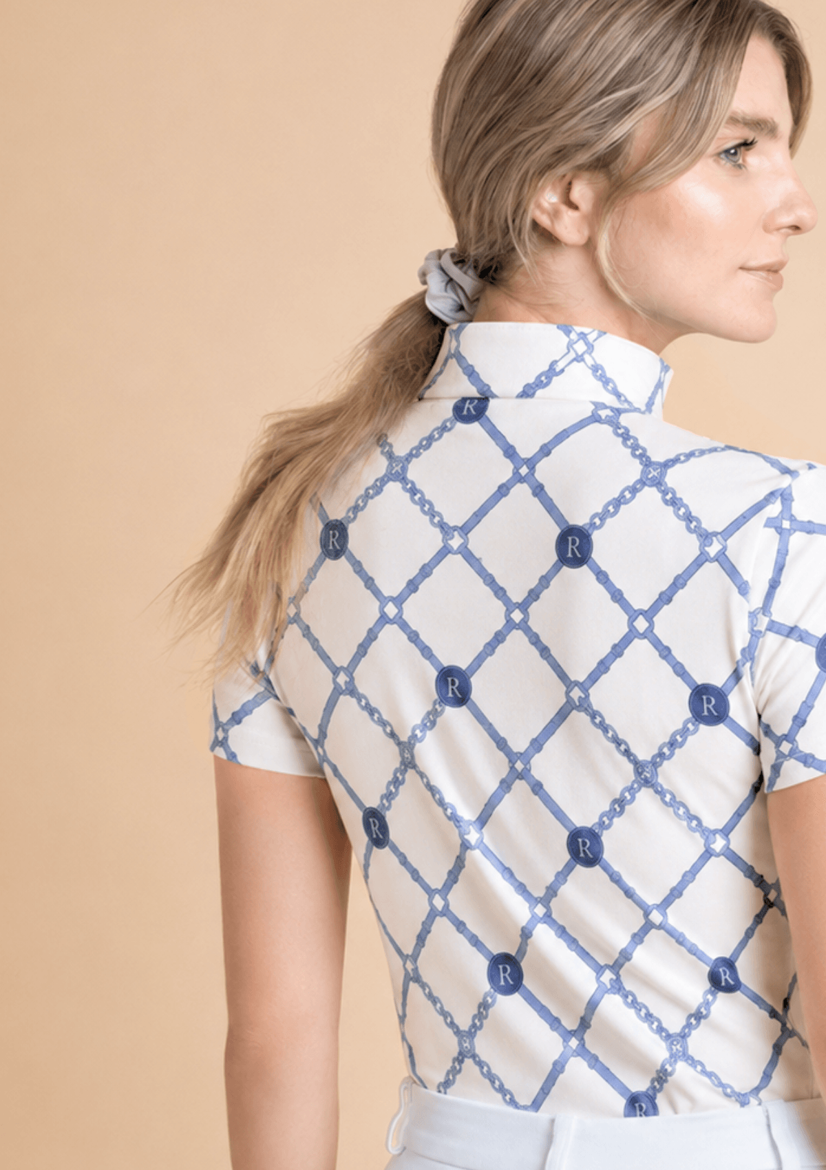 Bliss Quarter-Zip Short Sleeve in Blue Beltina Print