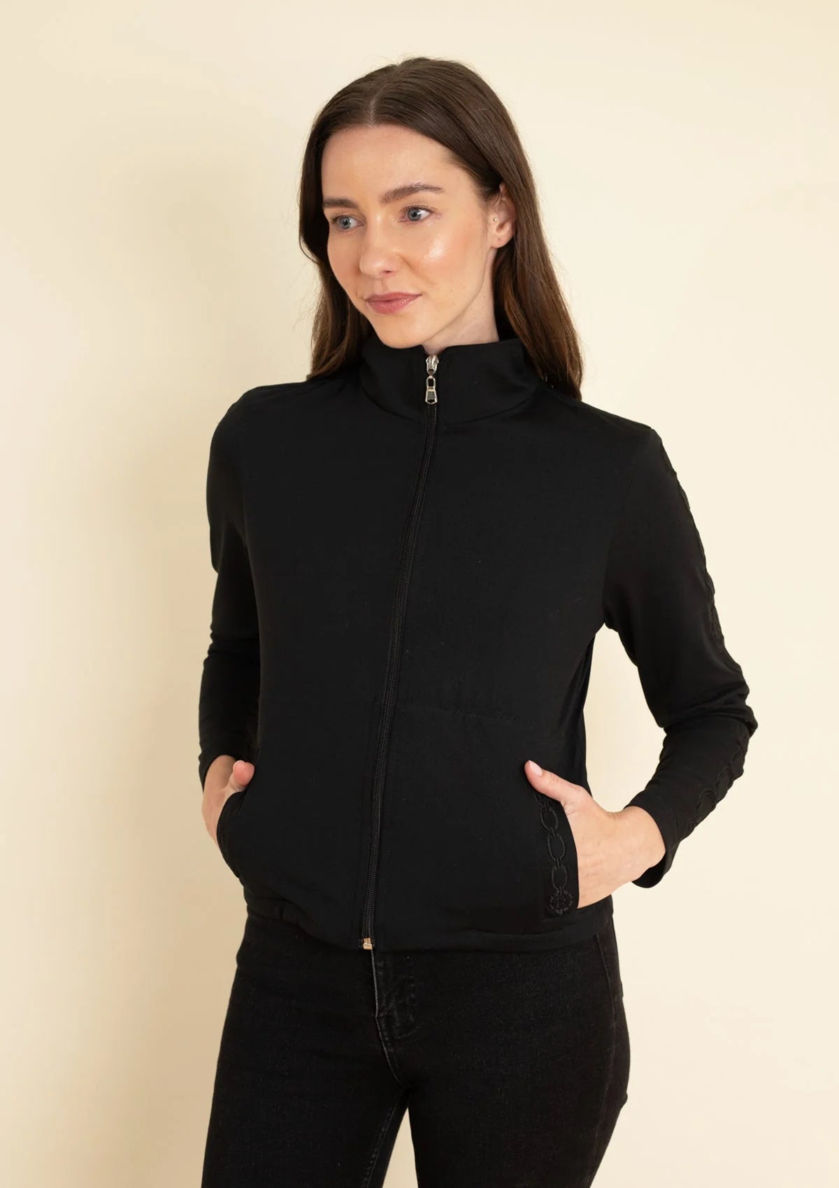 Equus Embroidered Zip Jacket