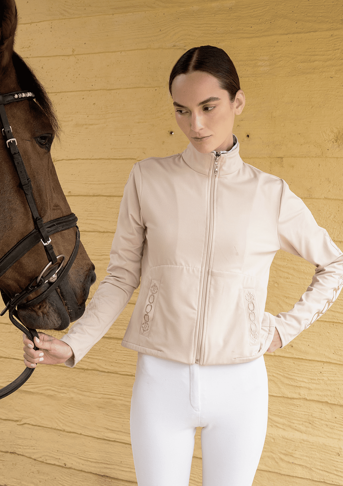 Equus Embroidered Zip Jacket