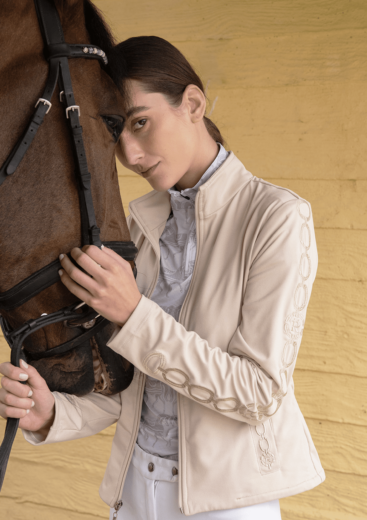 Equus Embroidered Zip Jacket