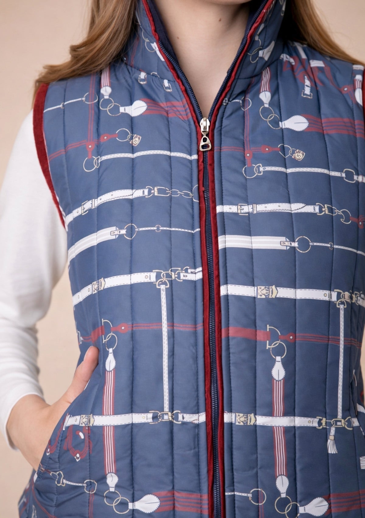 Florence Quilted Vest in Jubilea Print