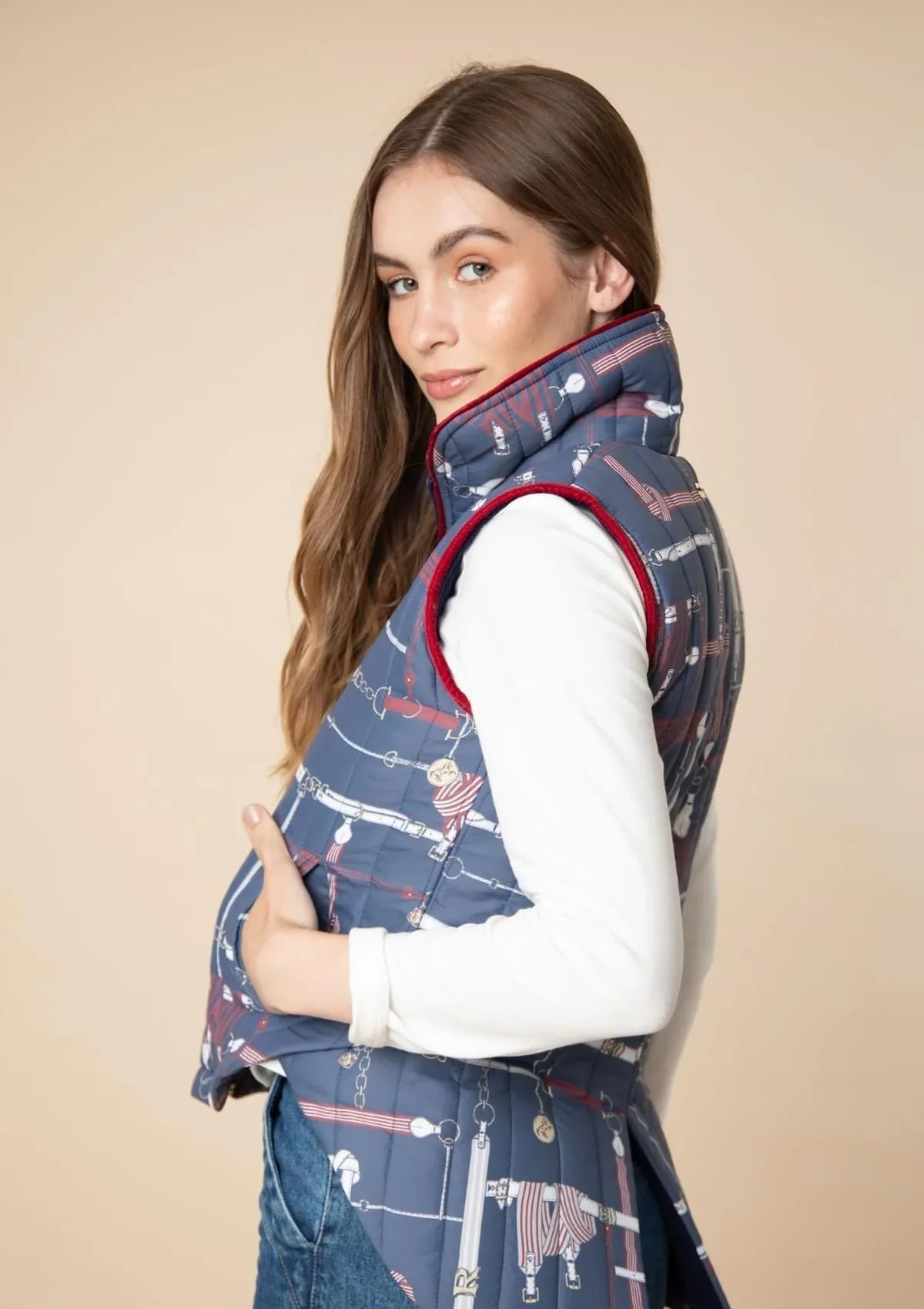 Florence Quilted Vest in Jubilea Print