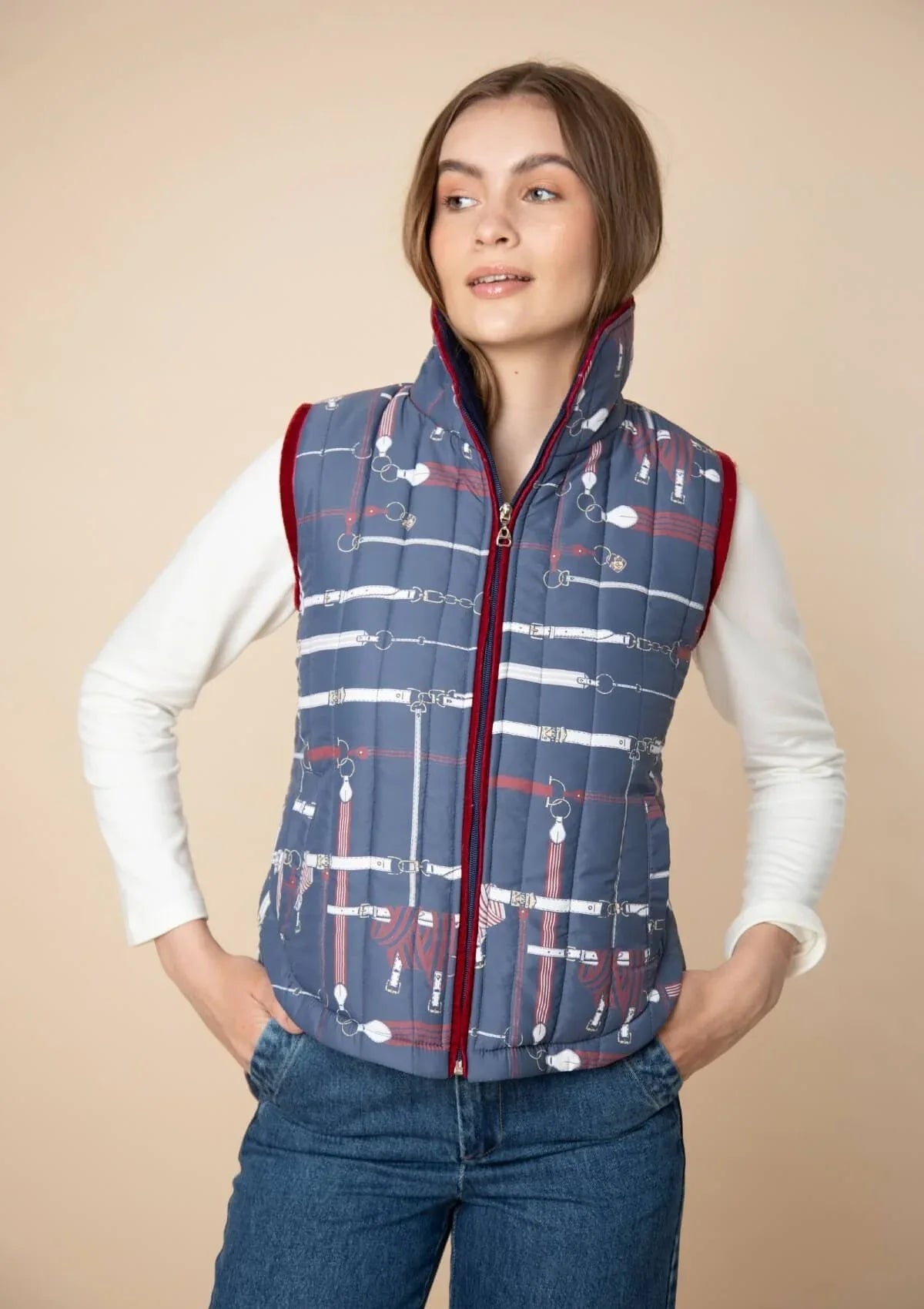 Florence Quilted Vest in Jubilea Print