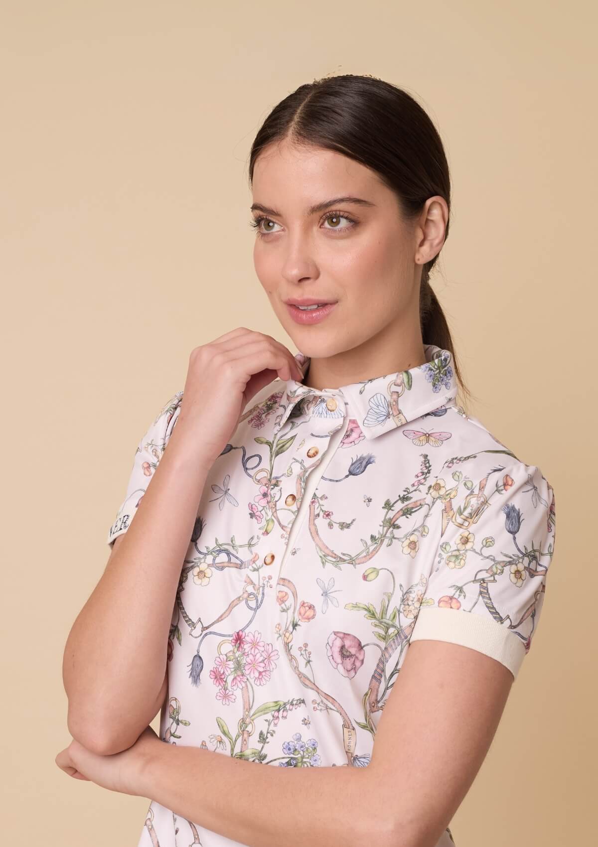 Herbaria Equestrian Polo Shirt in Cream