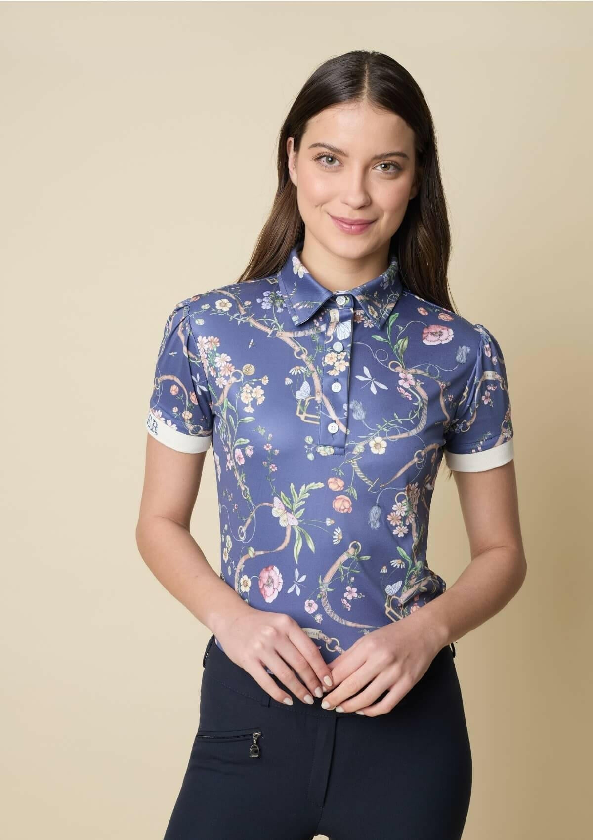 Herbaria Equestrian Polo Shirt in Cream