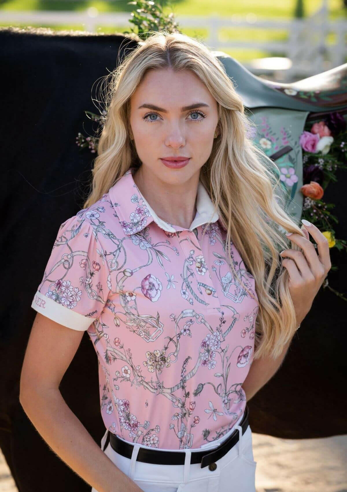 Herbaria Equestrian Polo Shirt in Cream