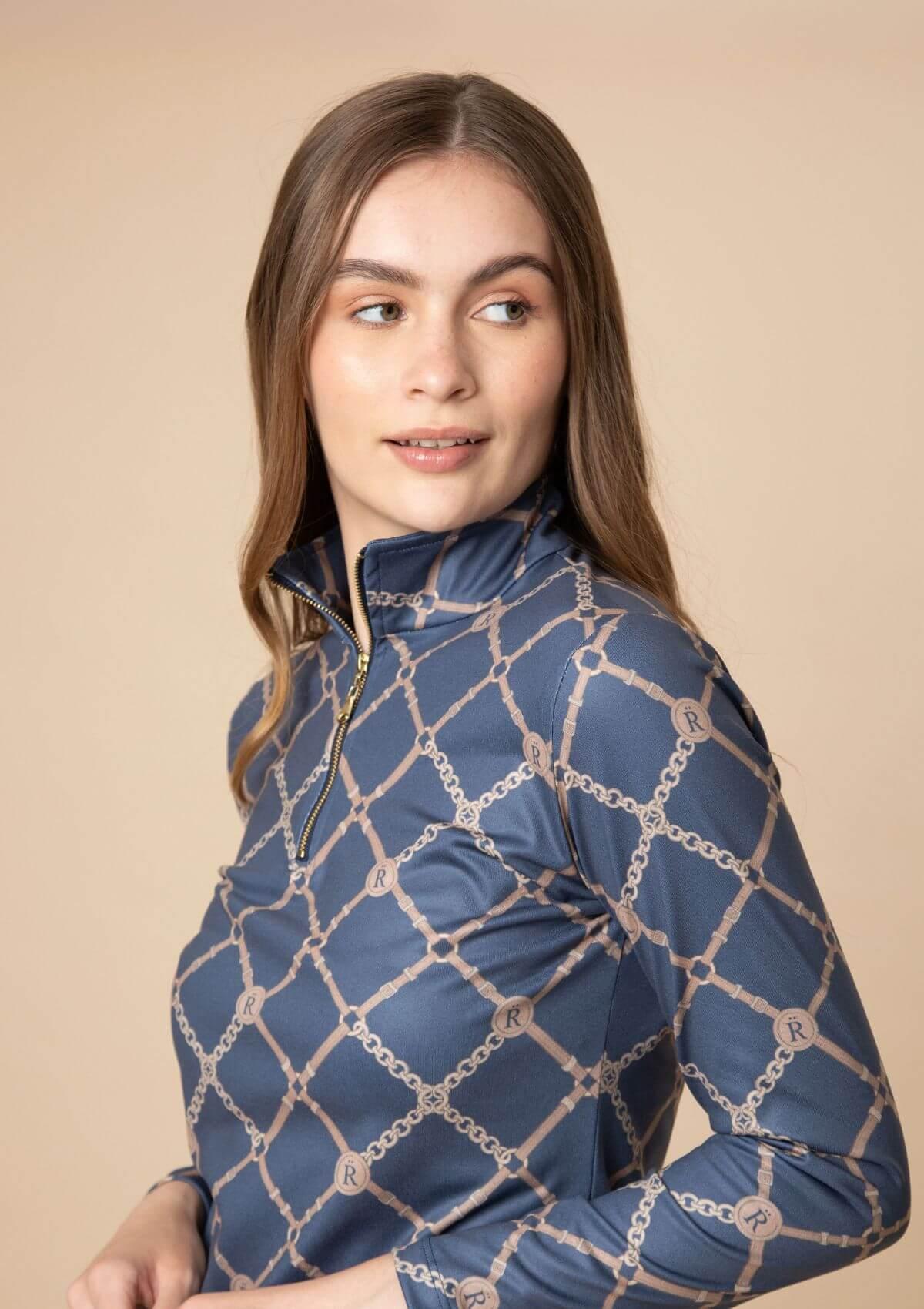 Harmony Quarter-Zip Long Sleeve in Beltina Print