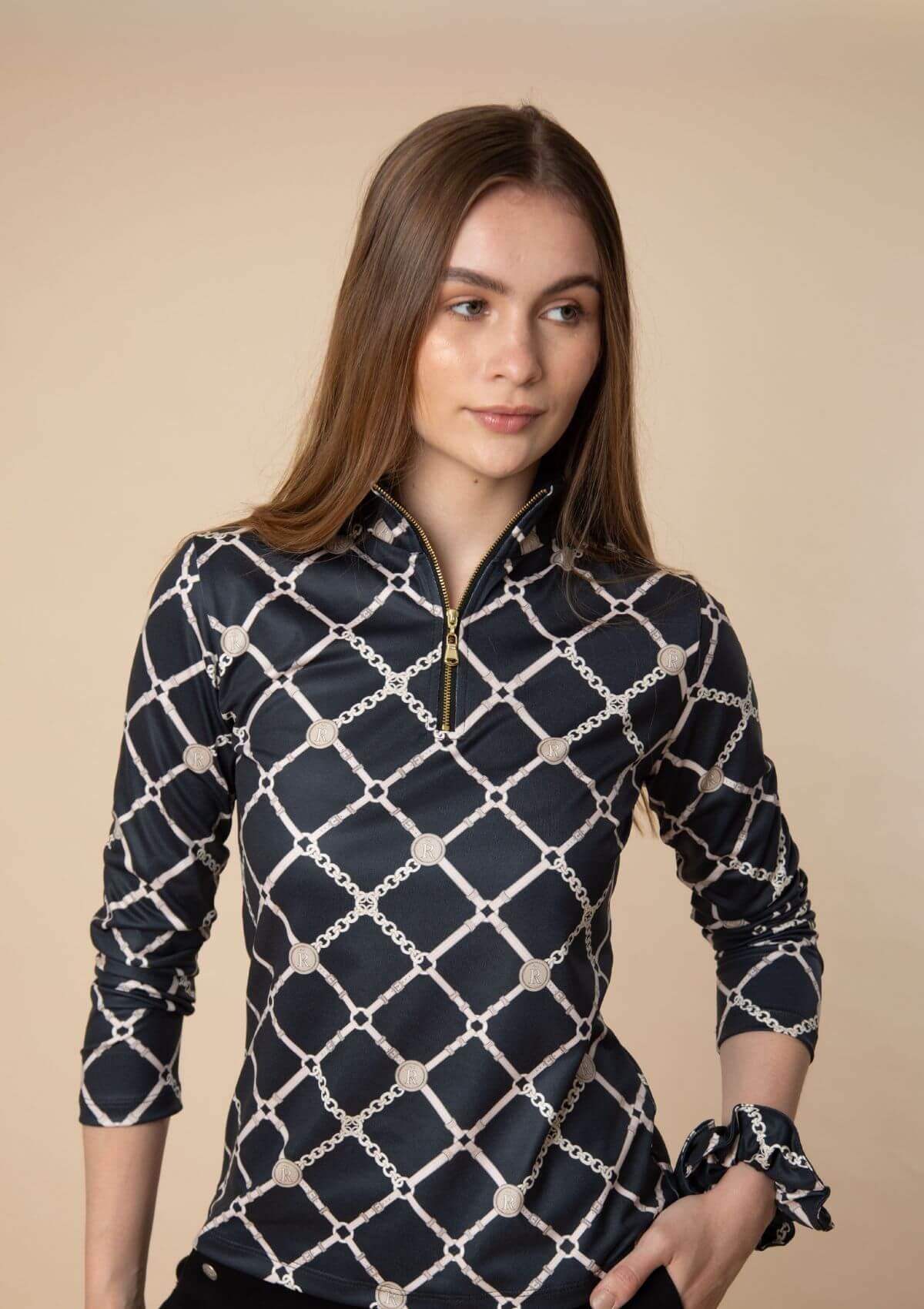 Harmony Quarter-Zip Long Sleeve in Beltina Print