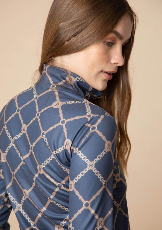 Harmony Quarter-Zip Long Sleeve in Beltina Print