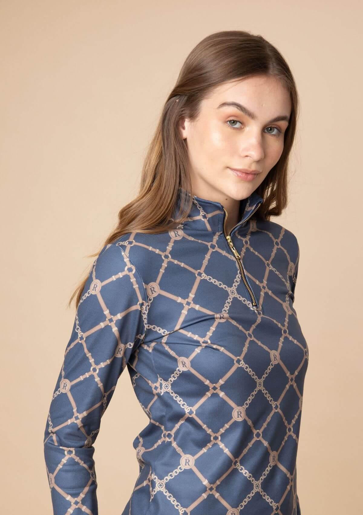 Harmony Quarter-Zip Long Sleeve in Beltina Print
